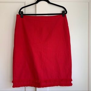 Ann Taylor fringe detail pencil skirt